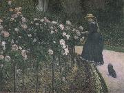 Gustave Caillebotte Some Rose in the garden oil painting on canvas